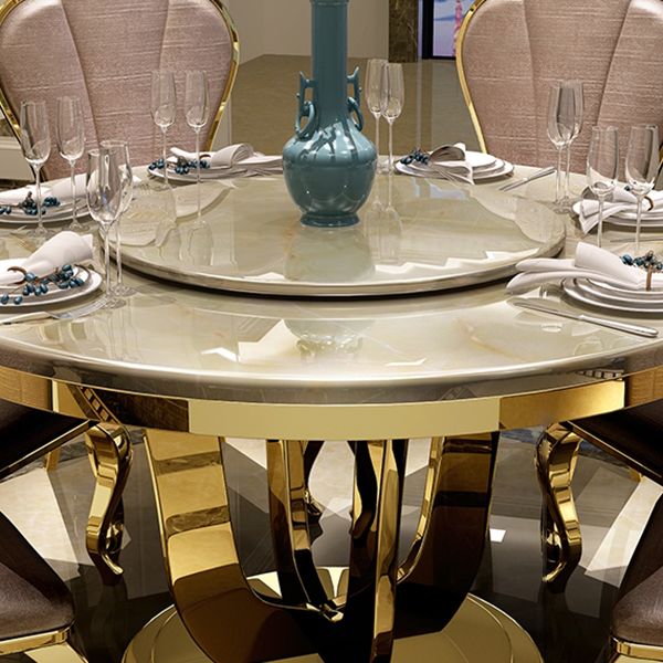 Mesa de comedor redonda convertible, mesa de pedestal para cocina, comedor