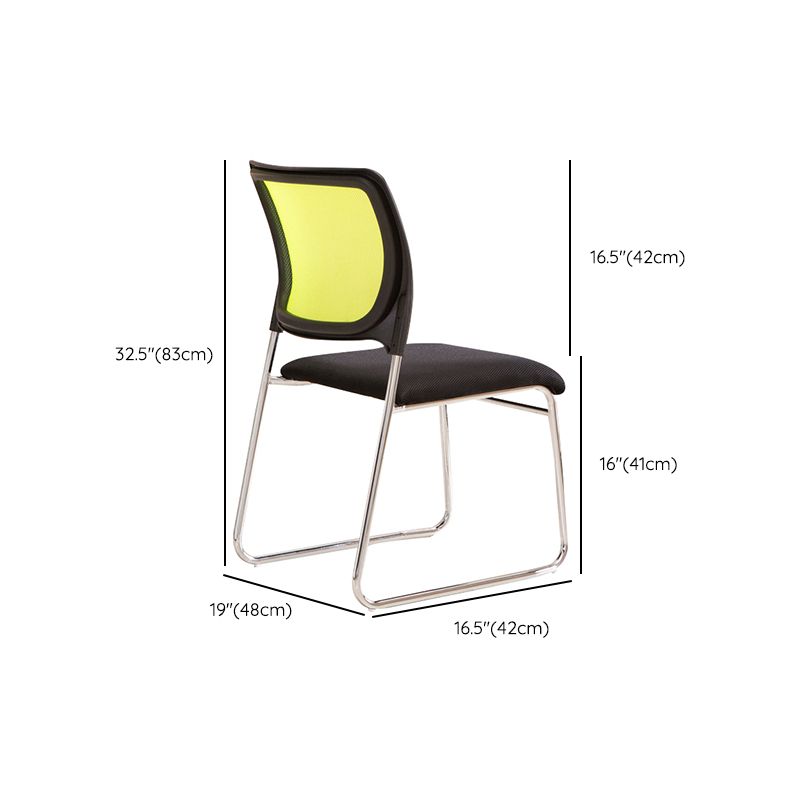 Modern Desk Chair Mesh Armless Conference Chair Mid-Back Chair Clearhalo 'furn' 'furn_office_chair' 'Furniture' 'Office Chairs' 'Office Furniture' 'office_chair' 1200x1200_a082149b-8272-4906-b3d1-1128b2507959