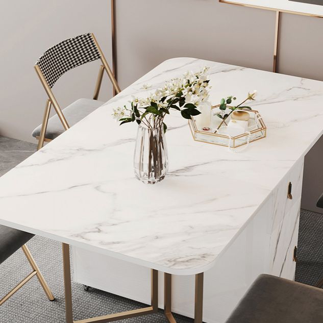 Rectangle Contemporary Sintered Stone Dining Room Set Foldable Dining Furniture for Restaurant Clearhalo 'Dining Room Sets' 'Dining Tables & Seating' 'dining_room_set' 'furn' 'furn_dining_room_set' 'Furniture' 'furniture_dining_room_set' 'Kitchen & Dining Furniture' 'kitchen&dining_furn' 'kitchen' 1200x1200_a083c98f-5e16-417d-a187-51b09aa2b13b