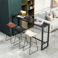 Indoor Event and Cocktail Table Industrial Marble Footrest Bar Height Table Clearhalo 'Bar Furniture' 'Bar Tables' 'bar_tables' 'furn' 'furn_bar_tables' 'Furniture' 'furniture_bar_tables' 'Kitchen & Dining Furniture' 1200x1200_a085a0c7-e7ca-4c1a-a98f-1e2204f40357