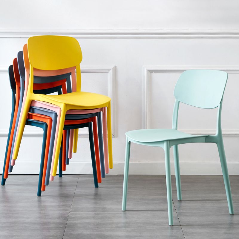 Plastic Side Chair Contemporary Multicolor Open Back Side Chair for Dining Room Clearhalo ' kitchen&dining_furn' 'Dining Chairs' 'Dining Tables & Seating' 'dining_chair' 'furn' 'furn_dining_chair' 'Furniture' 'furniture_dining_chair' 'Kitchen & Dining Furniture' 'kitchen' 1200x1200_a0870b08-080b-493e-ab17-7ef10a51de02