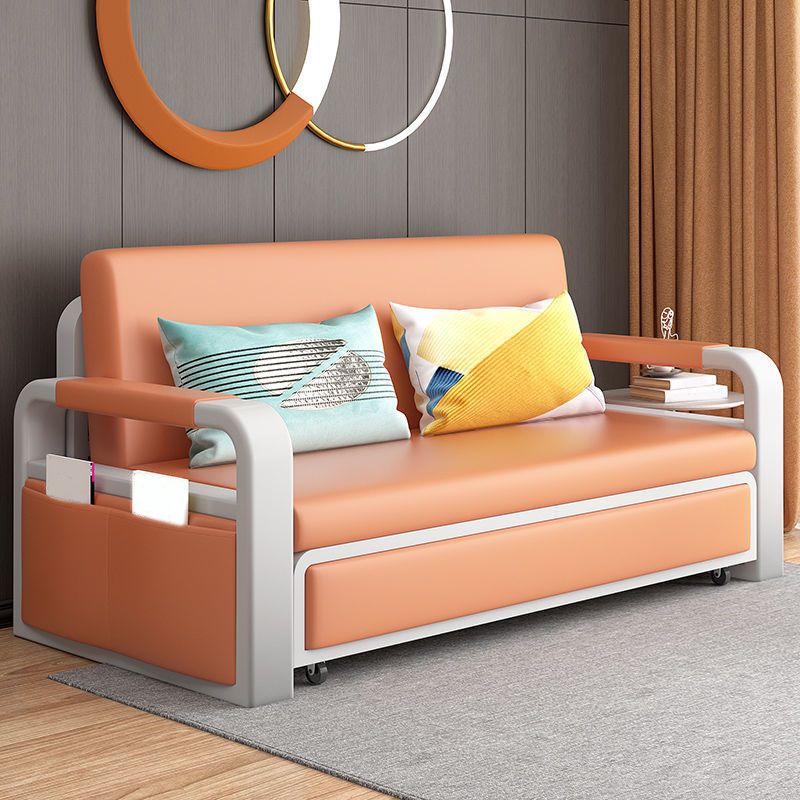 Contemporary Square Arm Removable Sofa Bed Metal Frame Sofa with Storage for Apartment Clearhalo 'Furniture' 'furniture_sofas' 'Living Room Furniture' 'Sofa' 'sofas' 1200x1200_a0877a14-af63-4371-b1d4-1a56cda7c434