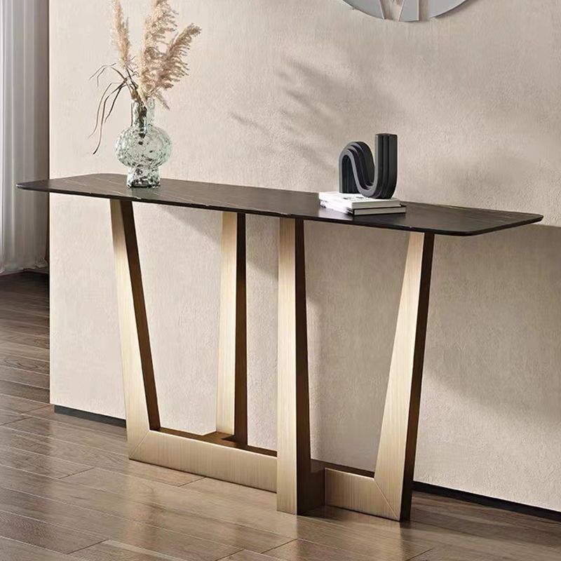 Console rettangolare in pietra Tabella 1-SHELF 31,5 "TABELLO DI ACCENTO ALTA