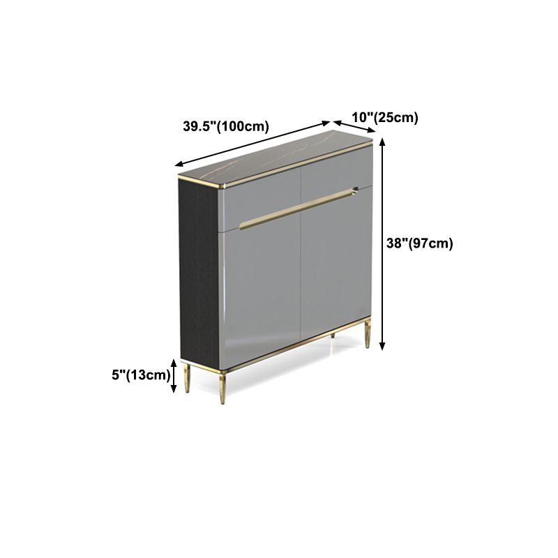Glam Style Sideboard Gray Dining Sideboard Buffet for Living Room and Kitchen Clearhalo 'buffet_sideboard' 'Buffets & Sideboards' 'furn' 'furn_buffet_sideboard' 'Furniture' 'Kitchen & Dining Furniture' 1200x1200_a0879691-762d-47b9-8c59-b09cb91f6a1b