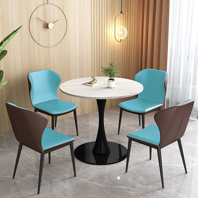 Stone Pedestal Dinning Table Contemporary Style Round Furniture for Indoor Clearhalo ' dining_table' 'Dining Tables & Seating' 'Dining Tables' 'furn' 'furn_dining_table' 'Furniture' 'furniture_dining_table' 'Kitchen & Dining Furniture' 'kitchen&dining_furn' 'kitchen' 'kitchen_dining_table' 1200x1200_a0881a72-6f61-4e3e-b450-79bcb975bc4c