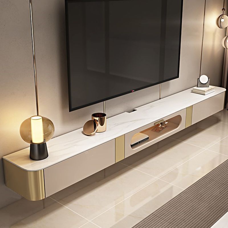 Modern Stone TV Media Console Wall-mounted Stand Console for Living Room Clearhalo 'furn' 'furn_tv_stands_entertainment_centers' 'Furniture' 'Living Room Furniture' 'TV Stands & Entertainment Centers' 'TV Stands & Media Storage Furniture' 'tv_stands_entertainment_centers' 1200x1200_a088a886-aa40-43ce-882d-5f95f2e25e77