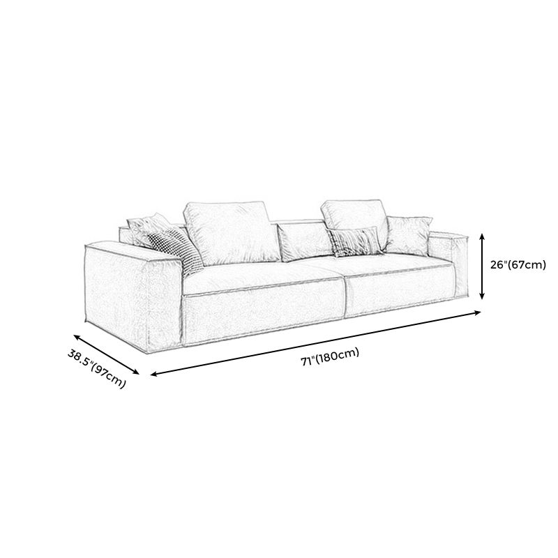 Contemporary Square Arm Sofa Leather Couch Sofa Set with Pillows Clearhalo 'Furniture' 'furniture_sofas' 'Living Room Furniture' 'Sofa' 'sofas' 1200x1200_a088b2a4-f429-47a7-bd0c-13fef7f75969