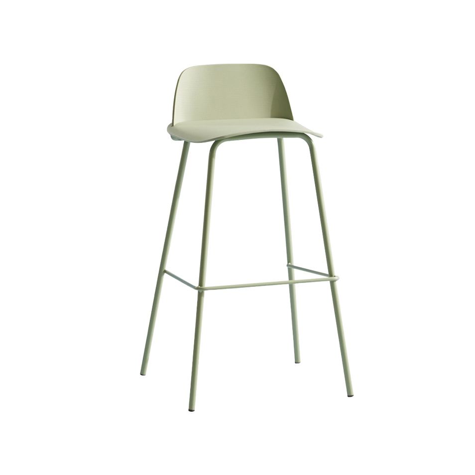 Nordic Style Plastic Barstool Colorful Iron Legs Bar Stool for Living Room Clearhalo 'Bar Furniture' 'Bar Stools' 'bar_stools' 'furn' 'furn_bar_stools' 'Furniture' 'Kitchen & Dining Furniture' 1200x1200_a089aa05-a318-4849-8f96-be81022851c3