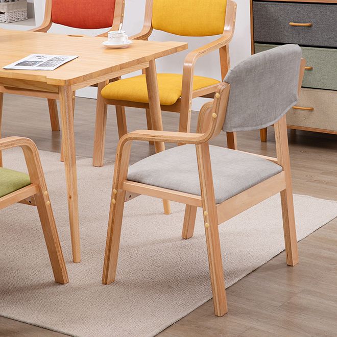 Contemporary Opening Back Kitchen Dining Arm Chair Solid Wood Dining Chair Clearhalo ' kitchen&dining_furn' 'Dining Chairs' 'Dining Tables & Seating' 'dining_chair' 'furn' 'furn_dining_chair' 'Furniture' 'furniture_dining_chair' 'Kitchen & Dining Furniture' 'kitchen' 1200x1200_a08acbaa-6bf9-4fc3-a8a8-6c185b864194