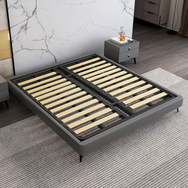 Modern Bed Frame Mattress Included Standard Bed with Custom Gold Legs Clearhalo 'Bedroom Furniture' 'Beds' 'furn' 'furn_beds' 'Furniture' 1200x1200_a08e3538-c266-49a7-9858-944b3110a9a2