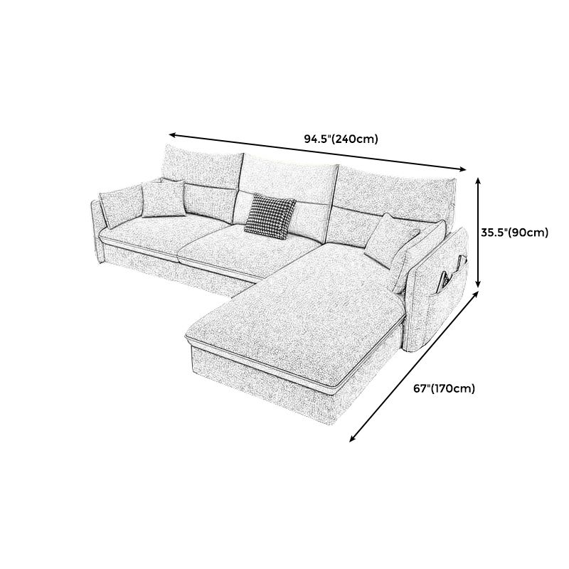 Modern Pillow Top Arm Sectional with Removable Cushions for Living Room Clearhalo 'furn' 'furn_sectionals' 'Furniture' 'furniture_sectionals' 'kitchen' 'kitchen_sectionals' 'Living Room Furniture' 'Sectionals' 1200x1200_a0913b77-1235-4b19-a070-1c85c9203e48
