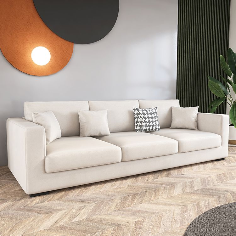 Modern 33,46 "H Faux Leder 3-Sitzer-Quadratarmsofa für Wohnzimmer
