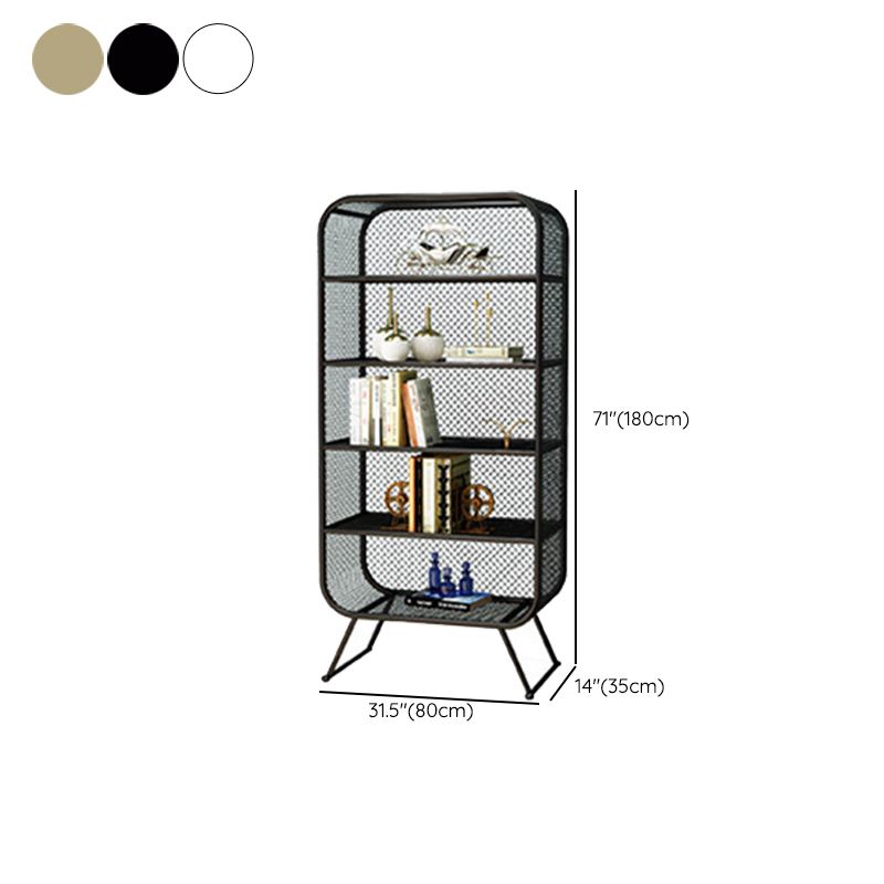 Glam Antique Finish Shelf Bookcase Standard Metal Bookshelf with Shelves Clearhalo 'Bookcases' 'furn' 'furn_bookcases' 'Furniture' 'Office Furniture' 1200x1200_a0920da7-44a2-45b6-91f5-fb2fd0438ba8