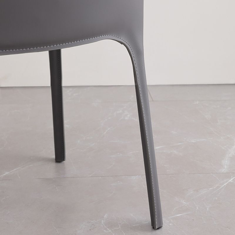 Sillas de comedor de brazo de cuero sintético