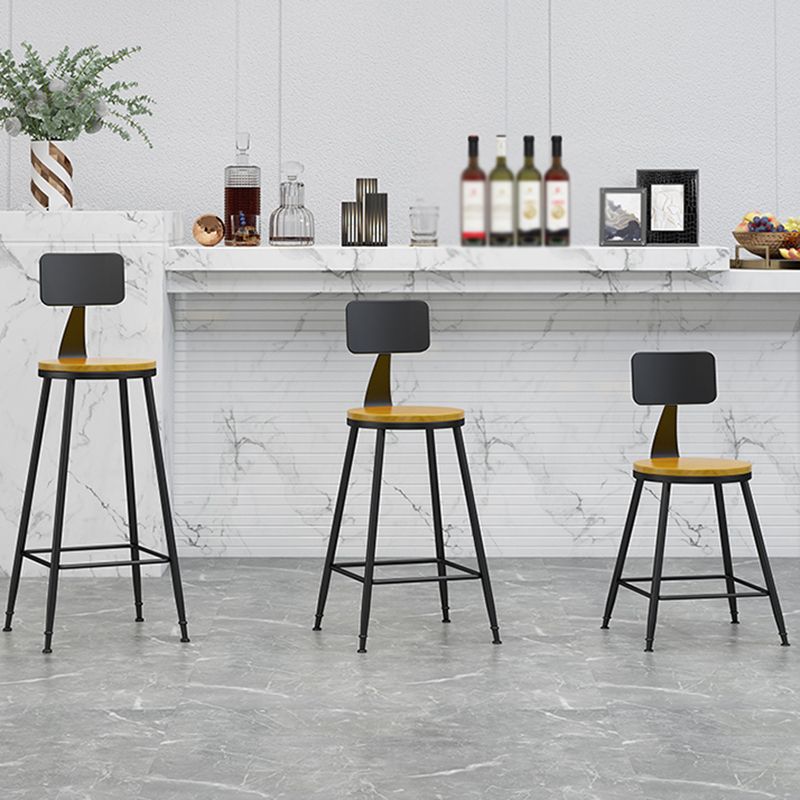 Modern Backrest Armless Counter Stool Iron Living Room Bar Stool with Pedal, 1 Piece Clearhalo 'Bar Furniture' 'Bar Stools' 'bar_stools' 'furn' 'furn_bar_stools' 'furniture_bar_stools' 'Kitchen & Dining Furniture' 'kitchen&dining_furn' 'kitchen' 'kitchen_furn' Furniture' 1200x1200_a095465a-d477-4aec-befb-96b76fa0c0e7