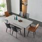 Stone Top Dining Table Traditional Luxury Table with 4 Black Legs Clearhalo 'Dining Tables & Seating' 'Dining Tables' 'dining_table' 'furn' 'furn_dining_table' 'Furniture' 'furniture_dining_table' 'Kitchen & Dining Furniture' 'kitchen' 'kitchen_dining_table' 1200x1200_a09633e9-f336-4e25-b44d-9d9206cb8fe3