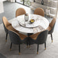 Modern Round Dinette Set 1/4/5/7 Pieces Black Dining Table Set with Sintered Stone Top Clearhalo 'Dining Room Sets' 'Dining Tables & Seating' 'dining_room_set' 'furn' 'furn_dining_room_set' 'Furniture' 'furniture_dining_room_set' 'Kitchen & Dining Furniture' 1200x1200_a0968716-20c0-419b-97f1-95ede77fc4d7
