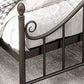 Contemporary Open-Frame Bed Steel Bed Frame with Arched Headboard