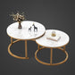 Table basse gigogne ronde en ardoise Frame 2 pièces