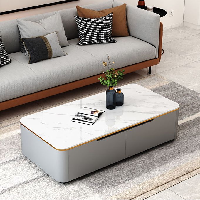 Block 1 tavolino singolo con cassetti Tavolino da cocktail moderno rettangolare