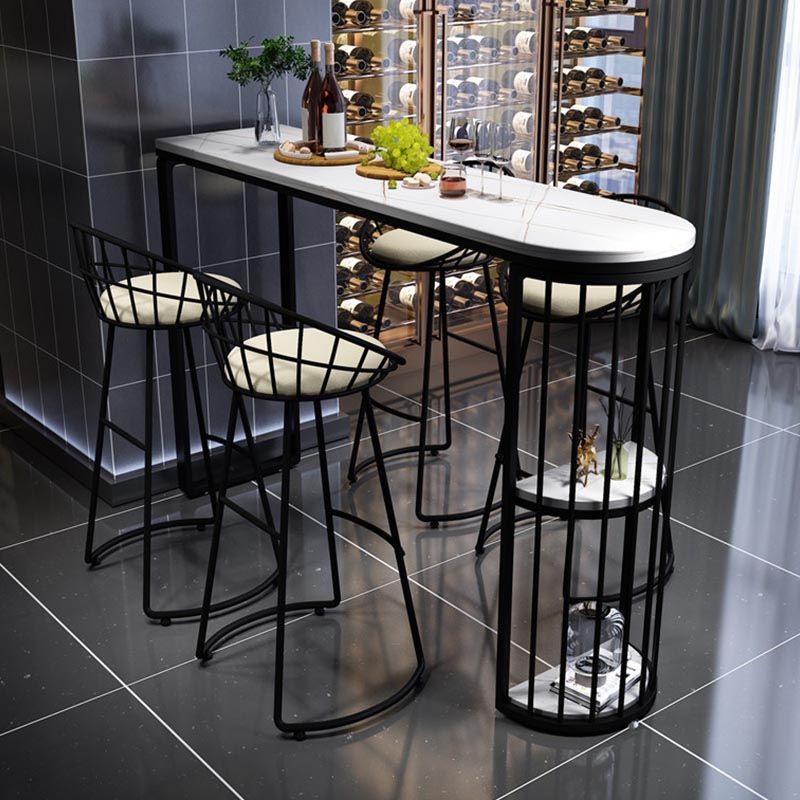 Stone Bar eettafel moderne balktafel met dubbele voetstuk voor woonkamer keuken