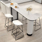 Tabouret de bar en plastique de style Glam avec pieds en métal
