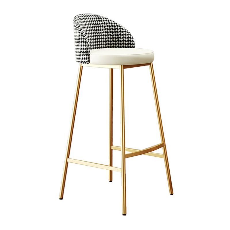 Scandinavian Style Bar-stool Round Leather Seat Counter Stool for Kitchen Clearhalo 'Bar Furniture' 'Bar Stools' 'bar_stools' 'furn' 'furn_bar_stools' 'furniture_bar_stools' 'Kitchen & Dining Furniture' 'kitchen&dining_furn' 'kitchen' 'kitchen_furn' Furniture' 1200x1200_a0984231-0a2b-48c2-ac4e-ad537e6cee1d