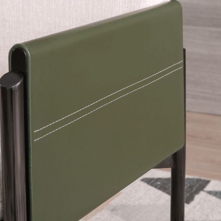 Designer Style Leather Home Chair Solid Back Single Dining Side Arm Chair Clearhalo ' kitchen&dining_furn' 'Dining Chairs' 'Dining Tables & Seating' 'dining_chair' 'furn' 'furn_dining_chair' 'Furniture' 'furniture_dining_chair' 'Kitchen & Dining Furniture' 'kitchen' 1200x1200_a098a40e-f642-4684-af12-a5323e7461af