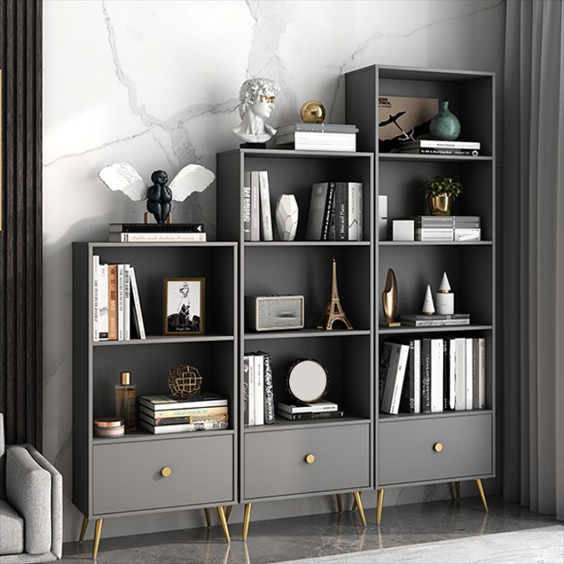 Contemporary Engineered Wood Bookcase Closed Back Standard Bookshelf Clearhalo 'Bookcases' 'furn' 'furn_bookcases' 'Furniture' 'Office Furniture' 1200x1200_a098e432-292f-4034-8f9a-7ff8388f7608