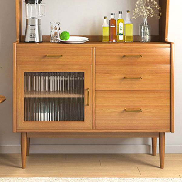 Stile moderno a buffet da pranzo a buffet in legno solido server buffet con 4-disegno