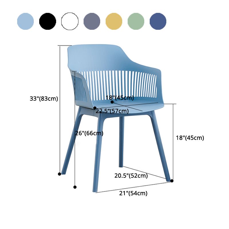 Plastic Scandinavian Dining Kitchen Room Chair Slat Back Arm Chair Clearhalo ' kitchen&dining_furn' 'Dining Chairs' 'Dining Tables & Seating' 'dining_chair' 'furn' 'furn_dining_chair' 'Furniture' 'furniture_dining_chair' 'Kitchen & Dining Furniture' 'kitchen' 1200x1200_a09a19a6-6665-46e4-9df4-e3a416898868