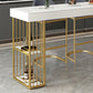 Contemporary 1/2/3 Pieces Stone Rectangular Bar Table Set for Indoor Clearhalo 'Bar Furniture' 'furn' 'furn_home_bar_bar_sets' 'Furniture' 'Home Bars & Bar Sets' 'home_bar_bar_sets' 'Kitchen & Dining Furniture' 1200x1200_a09aedde-d58c-43a9-8be8-30d098193867