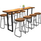 Rectangular Bar Height Table Black Legs and Metal Base Patio Bar Table Clearhalo 'Bar Furniture' 'Bar Tables' 'bar_tables' 'furn' 'furn_bar_tables' 'Furniture' 'Kitchen & Dining Furniture' 1200x1200_a09c5192-7cb9-45e4-8d1d-524c96525736