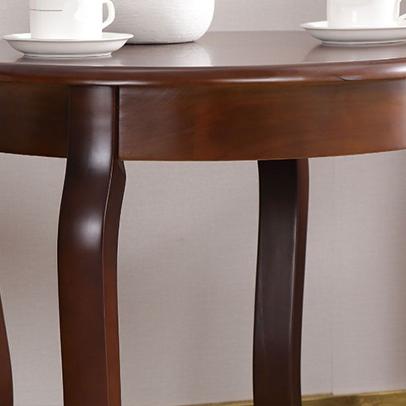 Traditional Wood Round Top Side Table 26.3" Tall 4 Legs End Table Clearhalo 'Coffee & Accent Tables' 'End & Side Tables' 'end_side_tables' 'furn' 'furn_end_side_tables' 'Furniture' 'Living Room Furniture' 1200x1200_a09f37fd-8e4c-4925-8ad3-d17937e79c79