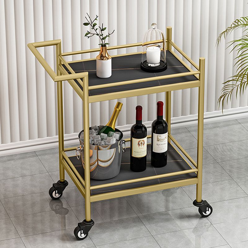 Contemporary Metal Prep Table 29.53"H Rolling Prep Table for Dining Room Clearhalo 'furn' 'furn_kitchen_islands_carts' 'Furniture' 'Kitchen & Dining Furniture' 'Kitchen Islands & Carts' 'kitchen_islands_carts' 1200x1200_a09f625d-bcf7-4ad4-aae0-4eeac3d41852