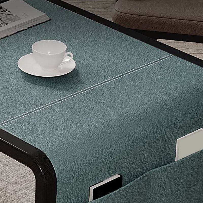 Escritorio de oficina verde glam tipo trineo de trineo escritura de escritura con piernas