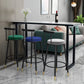 Round Seat Upholstered Counter Stool Industrial  Armless Bar Chai