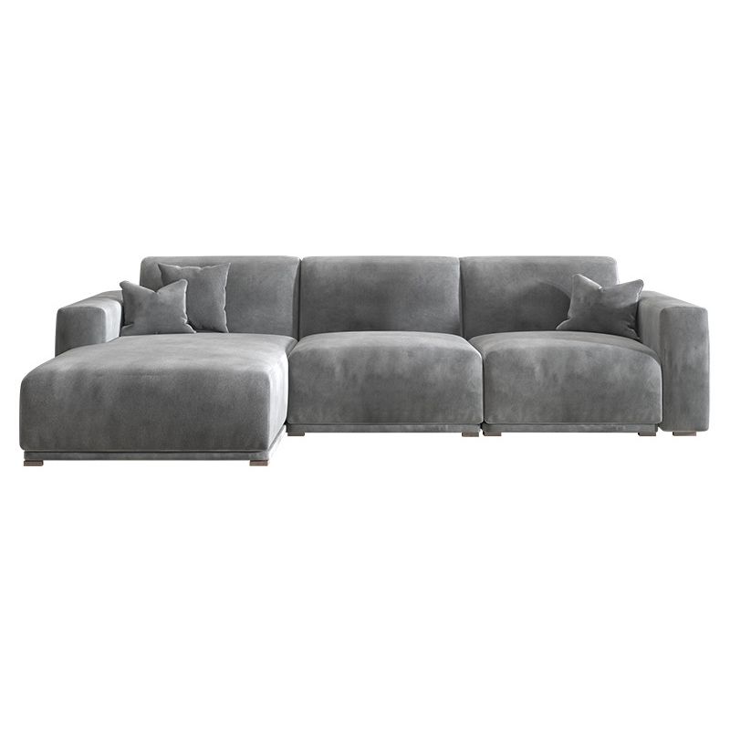 Scandinavian Tight Back Square Arm Sofa/Sectional with Stationary for Living Room Clearhalo 'furn' 'furn_sectionals' 'Furniture' 'Living Room Furniture' 'Sectionals' 1200x1200_a0a505c6-3cfa-4643-ae83-ddc656a206ea