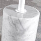 Mesa de portaobjetos de extremo de pedestal de mármol moderno mesa redonda blanca
