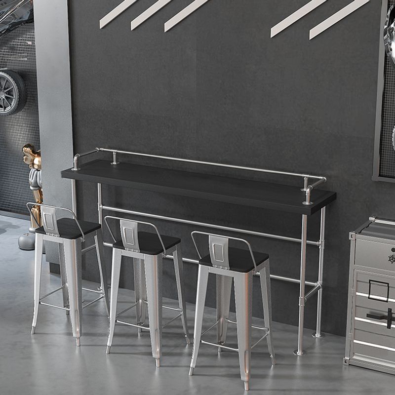 Industrial Silver Counter Stools Iron Wooden Bar Stools with Square Seat Clearhalo 'Bar Furniture' 'Bar Stools' 'bar_stools' 'furn' 'furn_bar_stools' 'furniture_bar_stools' 'Kitchen & Dining Furniture' 'kitchen&dining_furn' 'kitchen' 'kitchen_furn' Furniture' 1200x1200_a0a61c87-b316-49c6-8ef8-b4d022a0654c