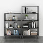 Modern Style Metal Bookshelf Black Open Back Bookcase for Home Office Clearhalo 'Bookcases' 'furn' 'furn_bookcases' 'Furniture' 'Office Furniture' 1200x1200_a0a6946d-8706-4d28-92e9-9073077273ed