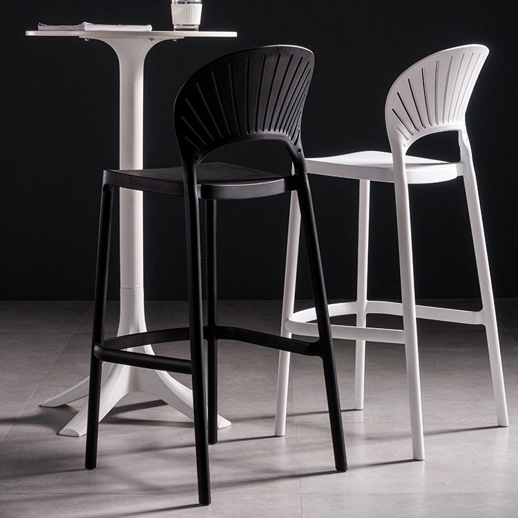 Plastic Contemporary Kitchen Dining Room Armless Stool Full Back Bar Stool Clearhalo 'Bar Furniture' 'Bar Stools' 'bar_stools' 'furn' 'furn_bar_stools' 'furniture_bar_stools' 'Kitchen & Dining Furniture' 'kitchen&dining_furn' 'kitchen' 'kitchen_furn' Furniture' 1200x1200_a0a8029d-580c-4038-a413-d2b9c94bf5b4