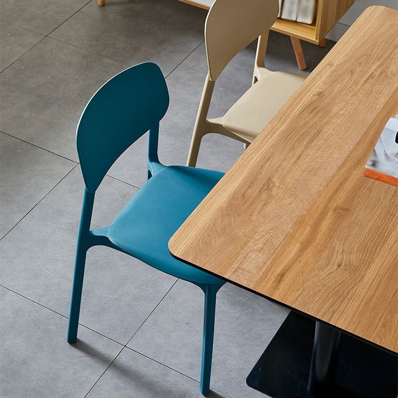 Plastic Contemporary Dining Room Chair Matte Finish Open Back Dining Side Chair Clearhalo ' kitchen&dining_furn' 'Dining Chairs' 'Dining Tables & Seating' 'dining_chair' 'furn' 'furn_dining_chair' 'Furniture' 'furniture_dining_chair' 'Kitchen & Dining Furniture' 'kitchen' 1200x1200_a0a9a0e7-7c09-4560-827f-50210bbef73d