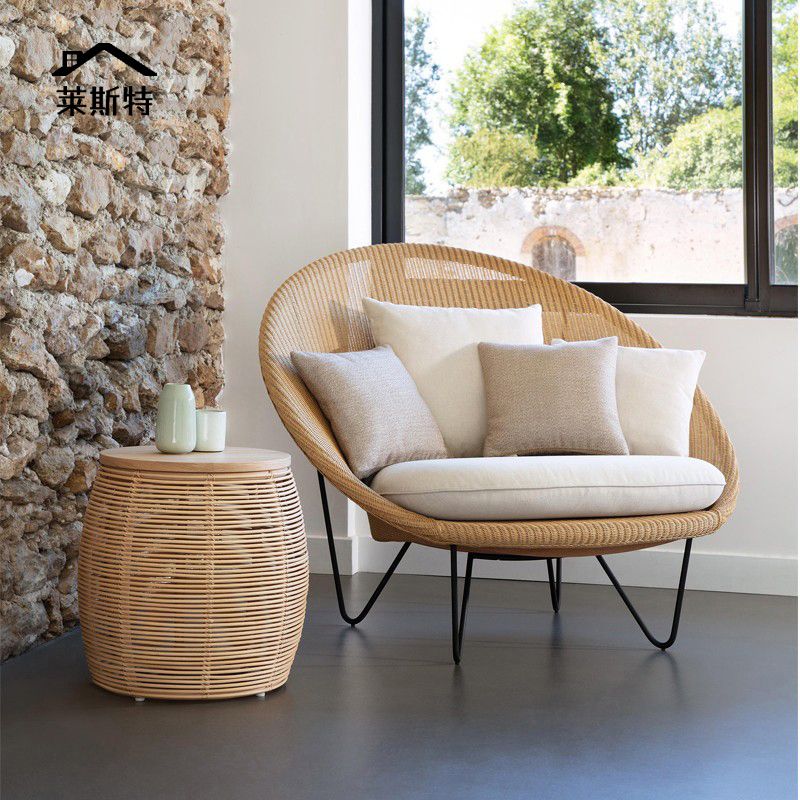 41,34 "L x 33,86" W x 36,61 "H zeitgenössischer gewebter Papasan -Stuhl