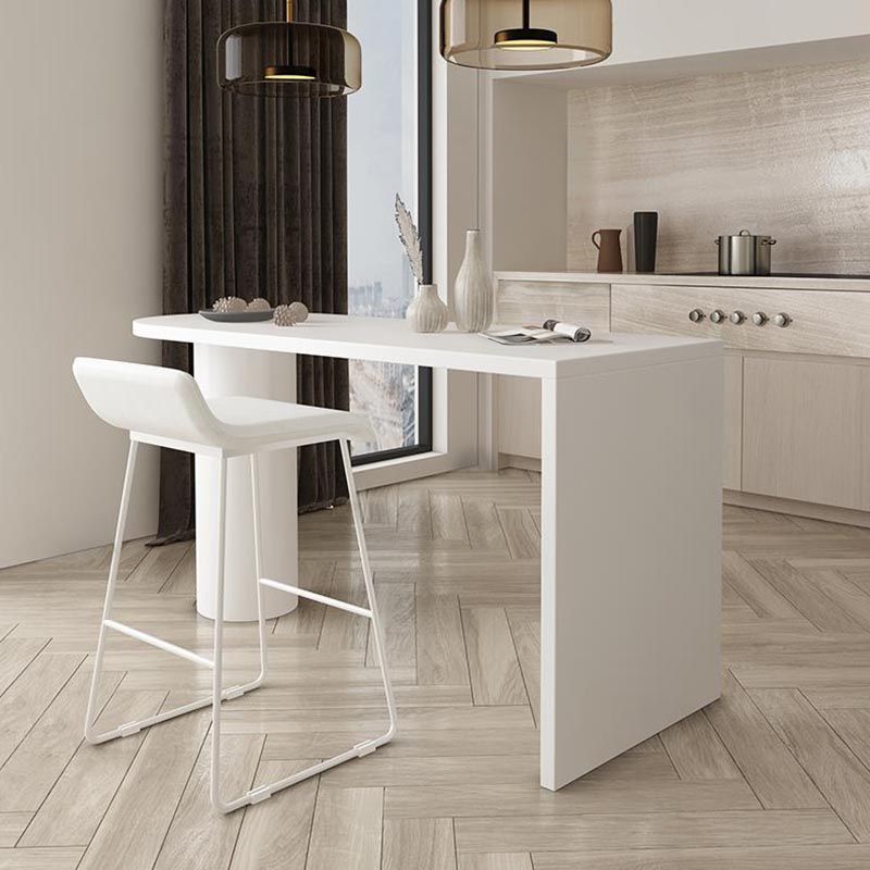 Ensemble de Table de Bar moderne 1/2 pièces, Table de comptoir en bois de pin avec tabourets hauts pour salle à manger