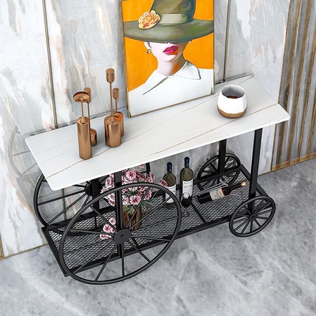 Tavolo accento rettangolo glam tavolo da divano console di finitura antica