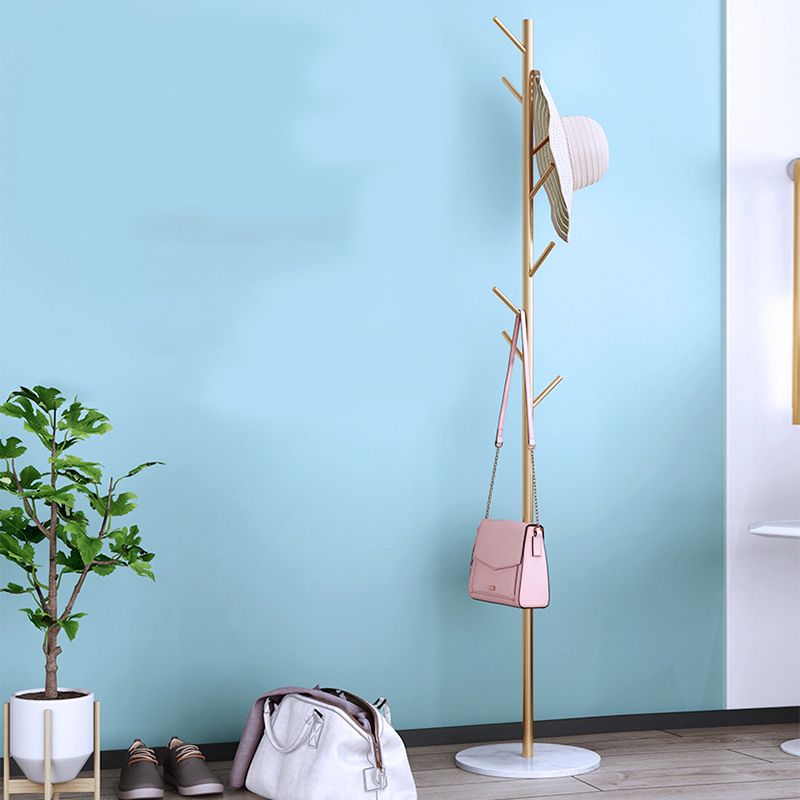 Vrijstaande hall boomglam -stijl metalen hal boom met jas haak