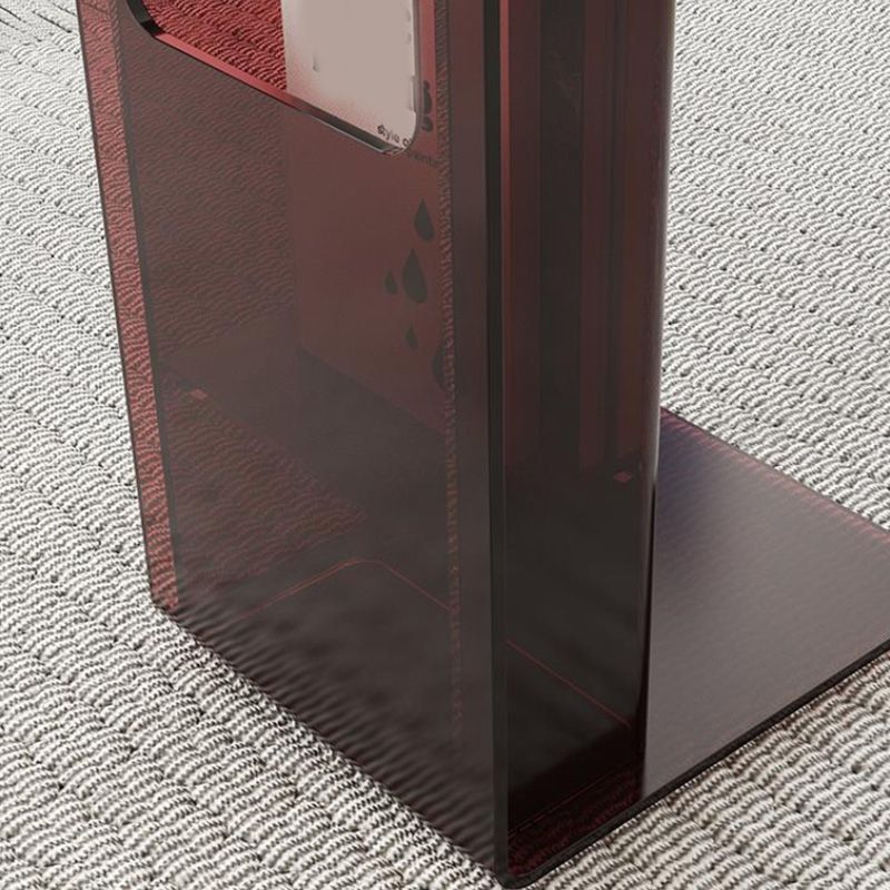 Contemporary Sofa Side Accent Table Plastic Pedestal Living Room with Storage Clearhalo 'Coffee & Accent Tables' 'End & Side Tables' 'end_side_tables' 'furn' 'furn_end_side_tables' 'Furniture' 'Living Room Furniture' 1200x1200_a0aee114-d79e-4b05-82f1-322f7a736e96