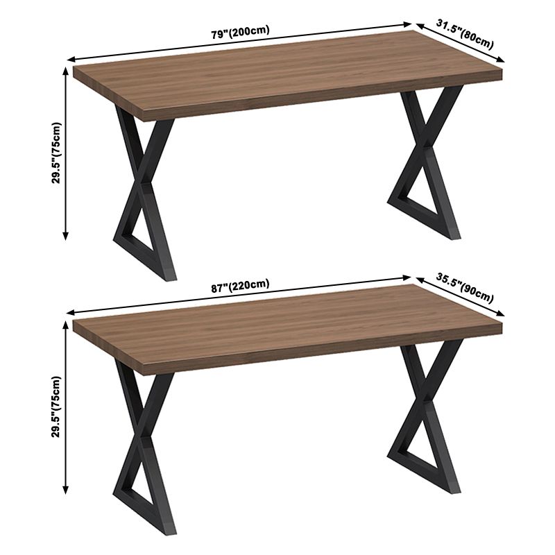 Industrial Solid Wood Dinner Room Kitchen Table Sled Base Table for Dining Room Clearhalo ' dining_table' 'Dining Tables & Seating' 'Dining Tables' 'furn' 'furn_dining_table' 'Furniture' 'furniture_dining_table' 'Kitchen & Dining Furniture' 'kitchen&dining_furn' 'kitchen' 'kitchen_dining_table' 1200x1200_a0af2056-5f01-4d34-9d80-75653878650a