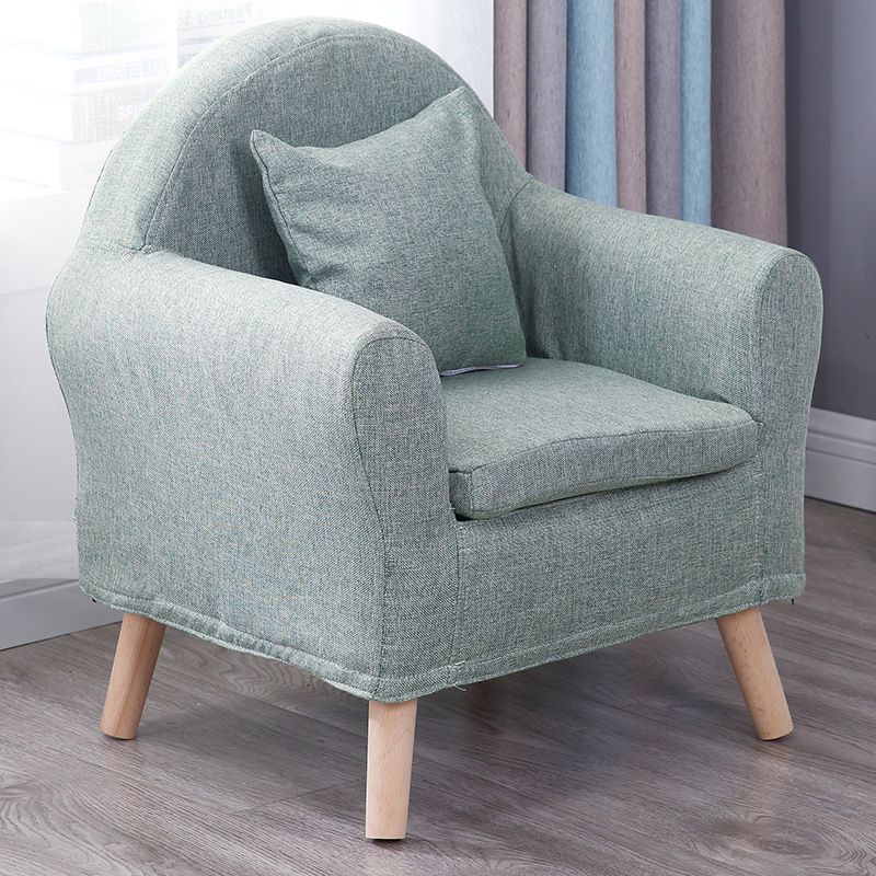 19.68"Wide Armchair Camel Back Cotton Blend Chair with Round Arms and Basic Four Legs Clearhalo 'Accent Chairs' 'accent_chairs' 'Chairs & Seating' 'furn' 'furn_accent_chairs' 'Furniture' 'Living Room Furniture' 1200x1200_a0b1cef0-74bf-4b93-a879-6978c160fbbd